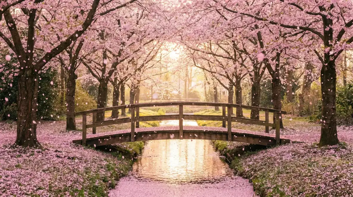 樱花桥畔 - 野花社区视频在线观看 唯美风景
